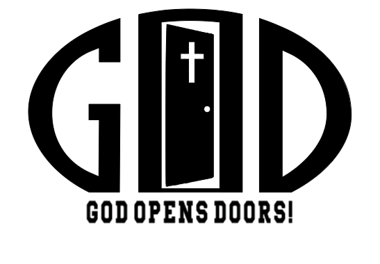 God Opens Doors Christian T-Shirt | White